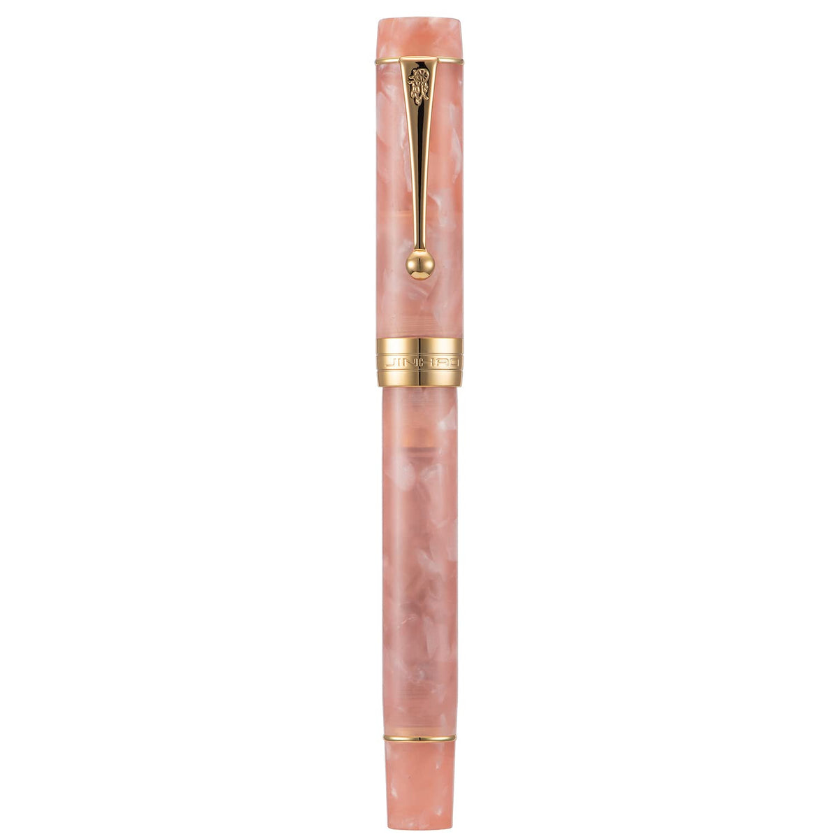 Jinhao 100 Fountain Pen Celluloid Classic Style, #6 Nib Smooth Writing Instrument with Refillable Converter and Pen Case Set