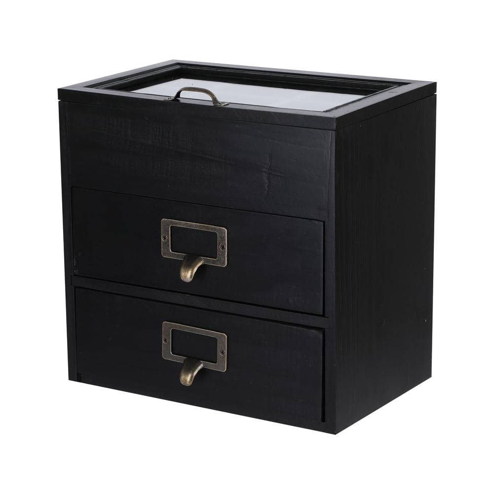 Small Wooden Drawers Wooden Box with Drawer Black