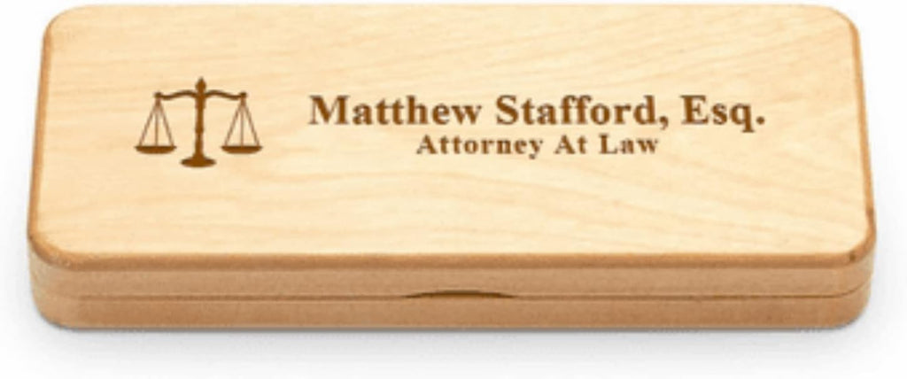 Executive Gift Shoppe | Elegance Collection Laser Engraved Maple Wood Pen & Pencil Set for Lawyers