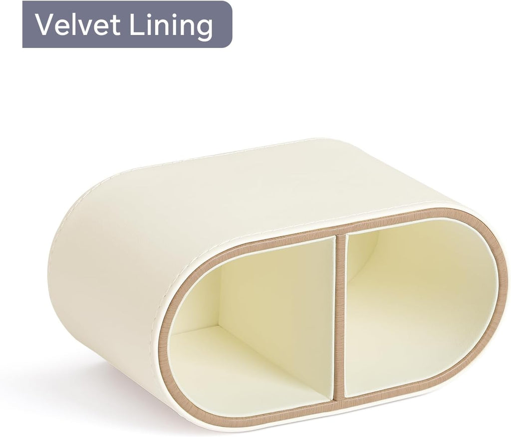 Pen Holder for Desk, Small Remote Control Holder, Beige
