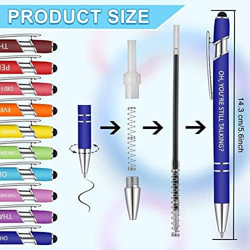 Eersida 30 Pcs Funny Pens for Coworkers Metal Case Gag Gift Adult Insulting