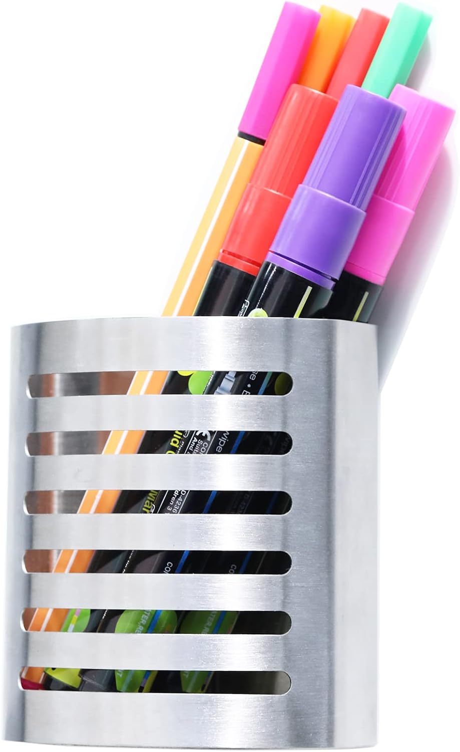 Magnetic Modern Pen and Pencil Holder, 3.25" x 1.75" x 3.50"