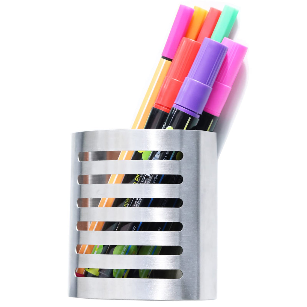Magnetic Modern Pen and Pencil Holder, 3.25" x 1.75" x 3.50"