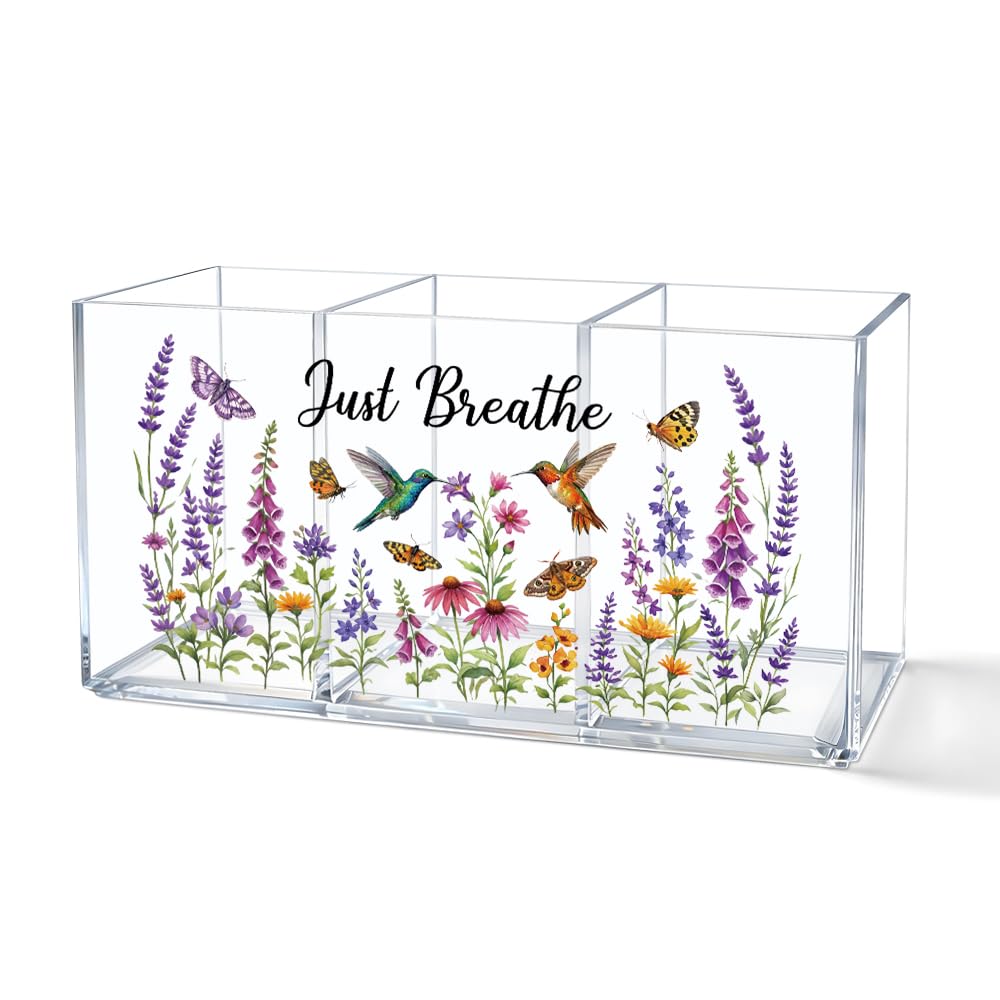 Every Day Is a New Beginning Acrylic Pen Holder 3 Compartments