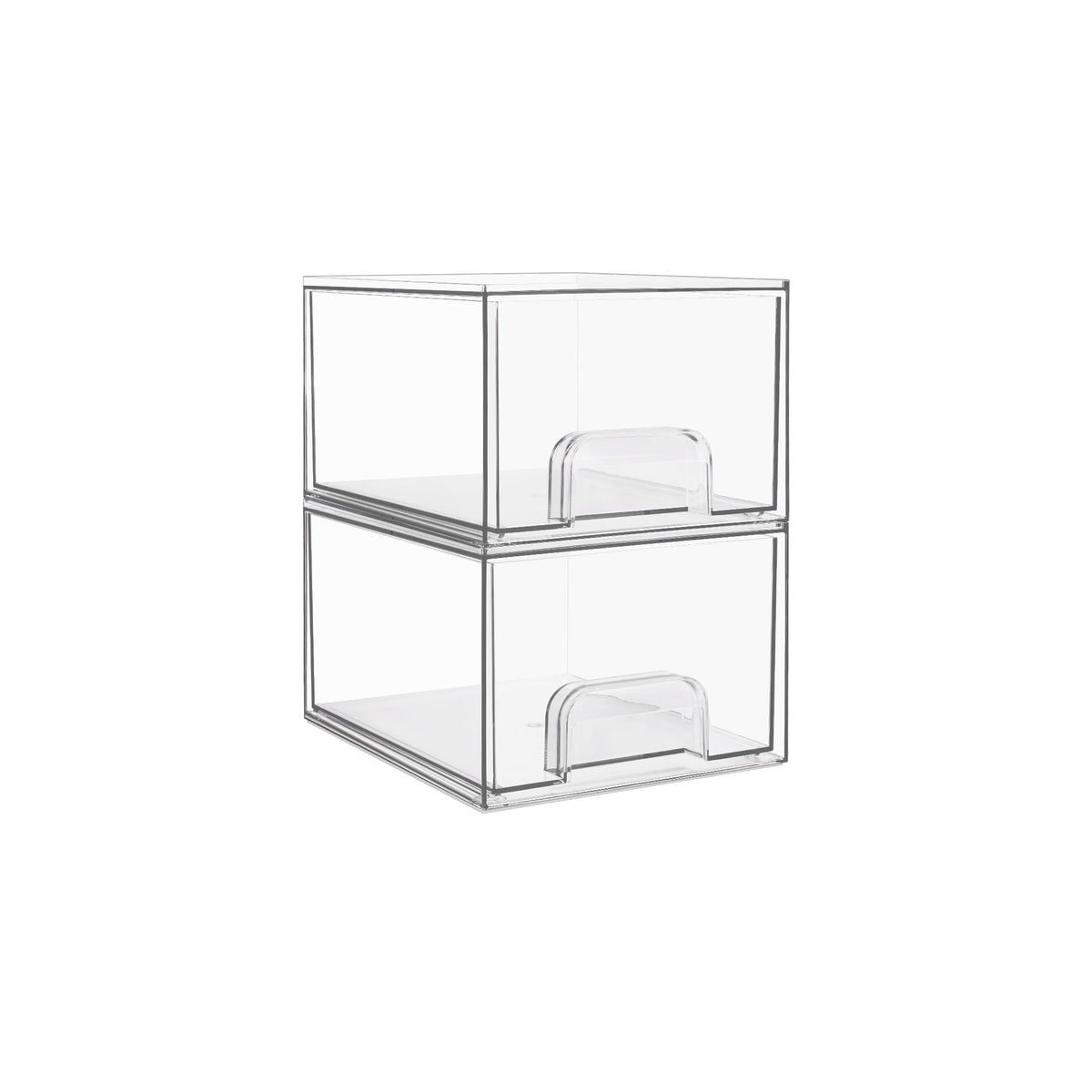Vtopmart Black Small Stackable Storage Drawers for Cologne Organizer