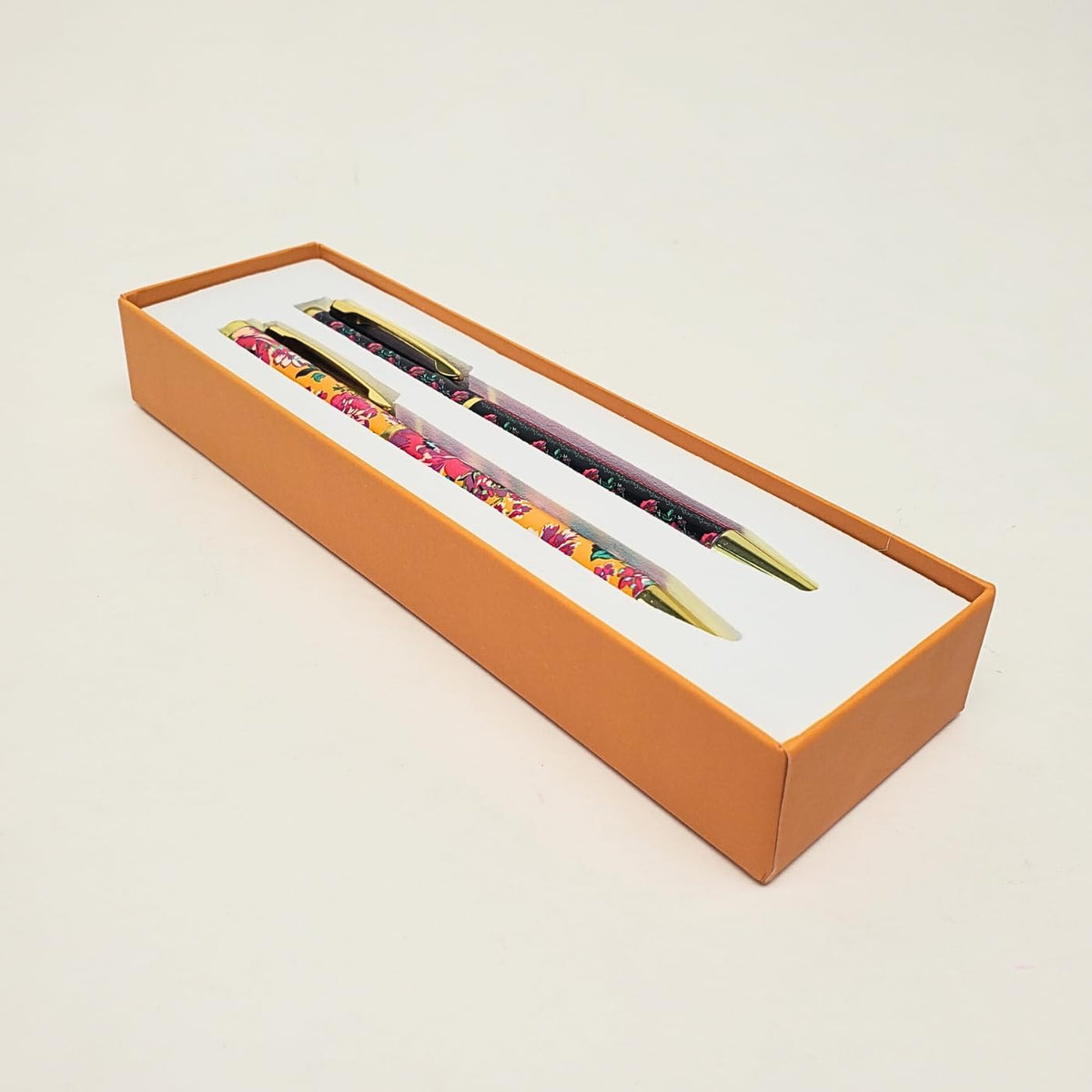 Lady Jayne Global Garden Yellow Floral Boxed Pens, Set of Two (83320)