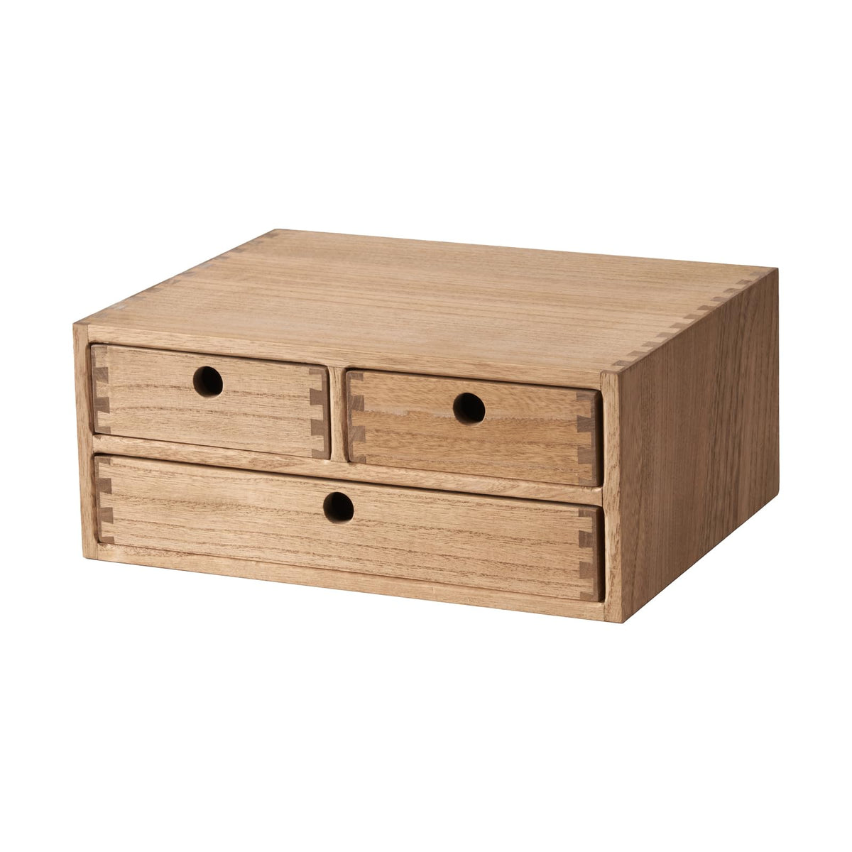KIRIGEN Wood Desk Organizer with 4 Drawers, Desktop Storage, Natural 34-NA