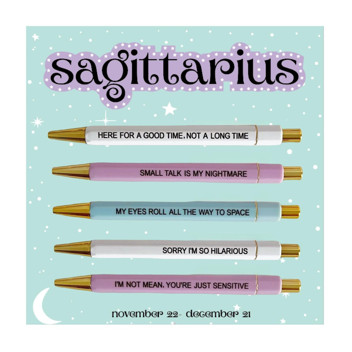 Jxueych 5pcs Cancer Pen Set - Funny Personalized Pens with Inspirational Quotes - Ideal Gift for Friends and Family - Black Ink, Medium Nib 1.0mm