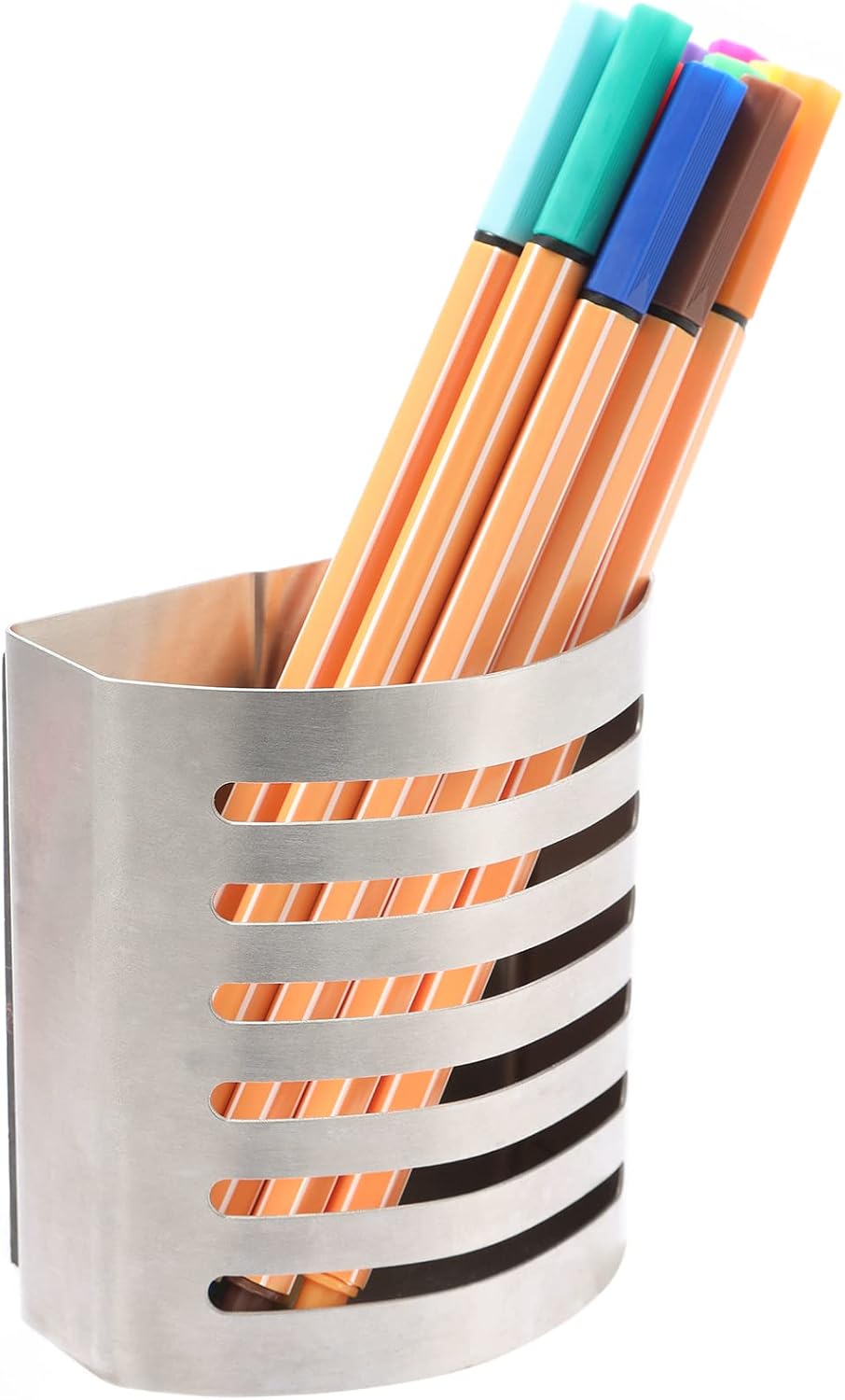 Magnetic Modern Pen and Pencil Holder, 3.25" x 1.75" x 3.50"