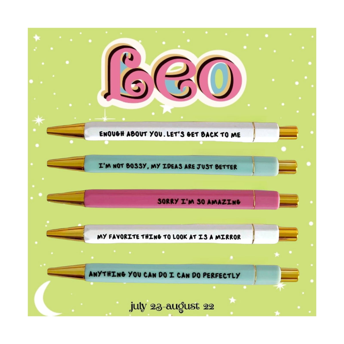 Jxueych 5pcs Cancer Pen Set - Funny Personalized Pens with Inspirational Quotes - Ideal Gift for Friends and Family - Black Ink, Medium Nib 1.0mm