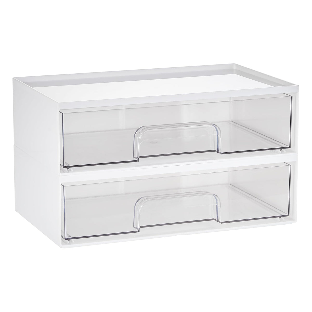 Vtopmart Black Small Stackable Storage Drawers for Cologne Organizer