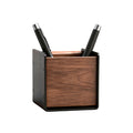 muso wood Walnut & Aluminum 1 Slot Pen Holder for Desktop