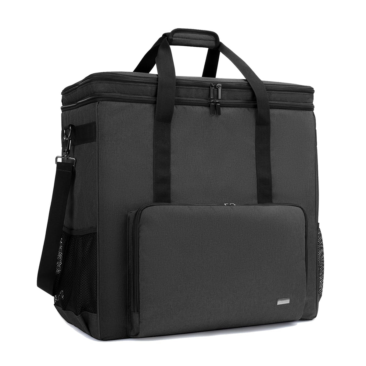 CURMIO Double-Layer PC Carrying Case, Computer Travel Bag for Tower, Black
