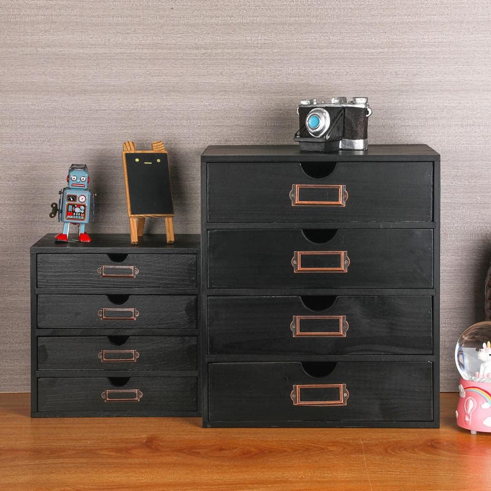 Small Wooden Drawers Wooden Box with Drawer Black