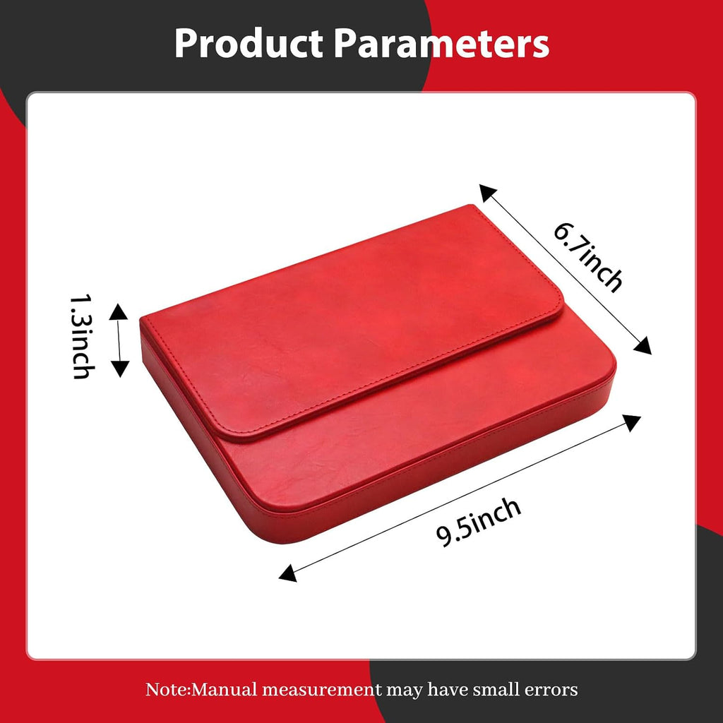 PU Leather Fountain Pen Case, 12-Slot Pen Storage Tray(red)