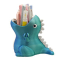 TIME&TRAVE Cute Dinosaur Pen Holder for Desk, Creative Pencil Holder Desk Organizers, Office Supplies Decorations Idea Gift for Women Kids (Pink)