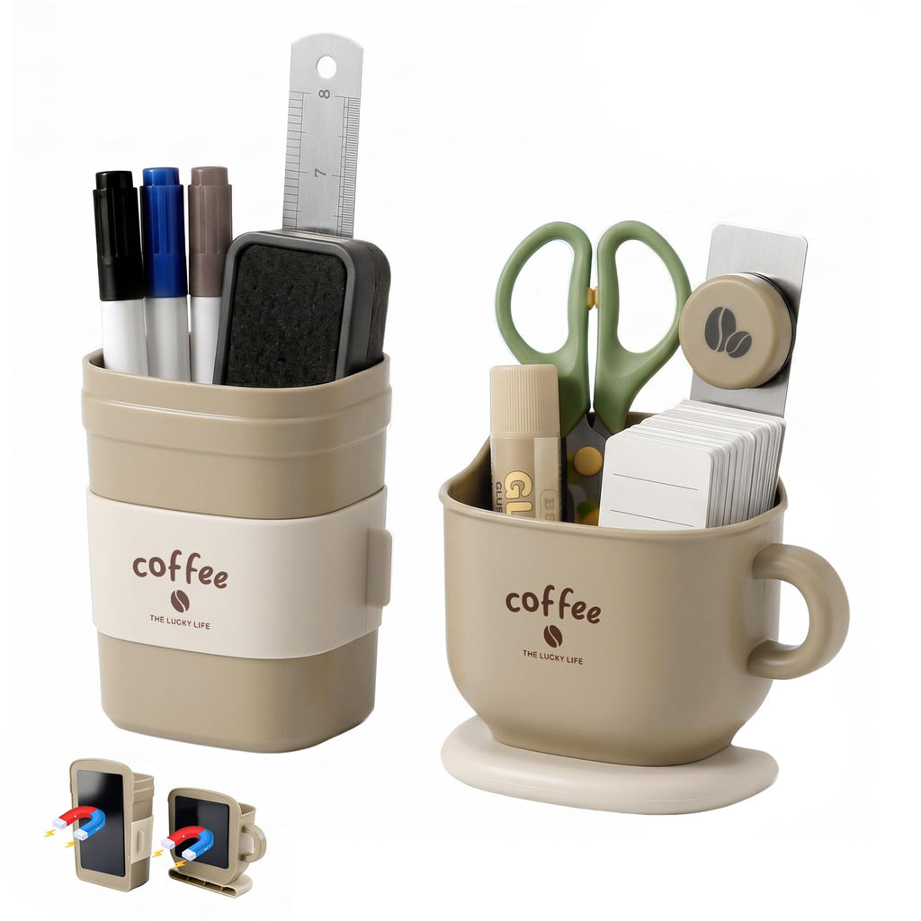 Magnetic Pen Holder, 2 Pack Dry Erase Marker Holder for Whiteboard