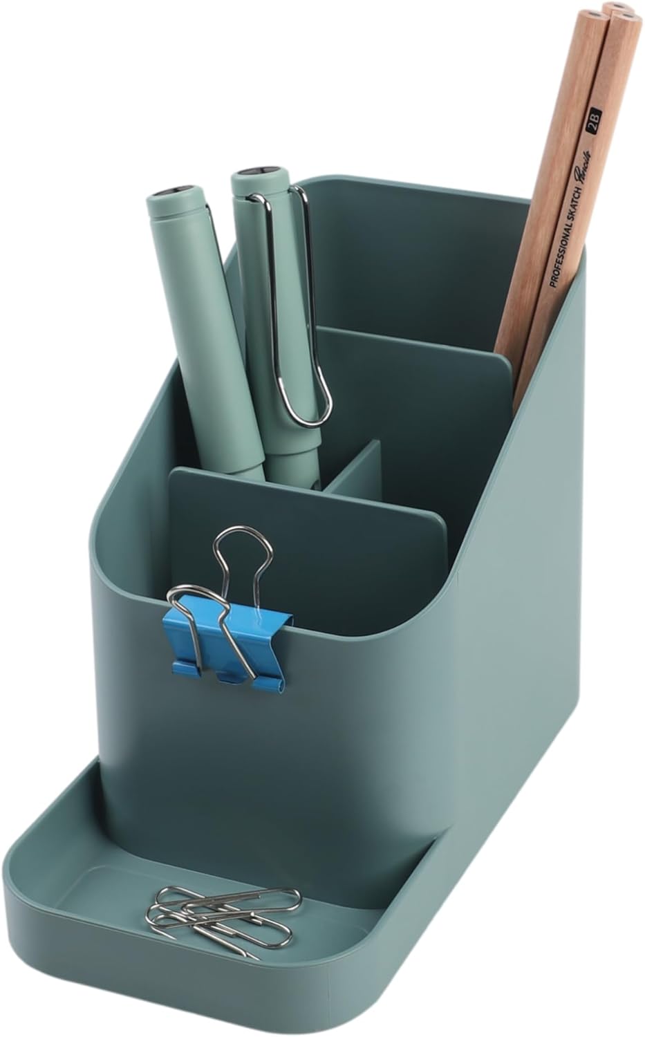 BLUE GINKGO Pen Holder, Desk Organizer, Green, Made in Korea