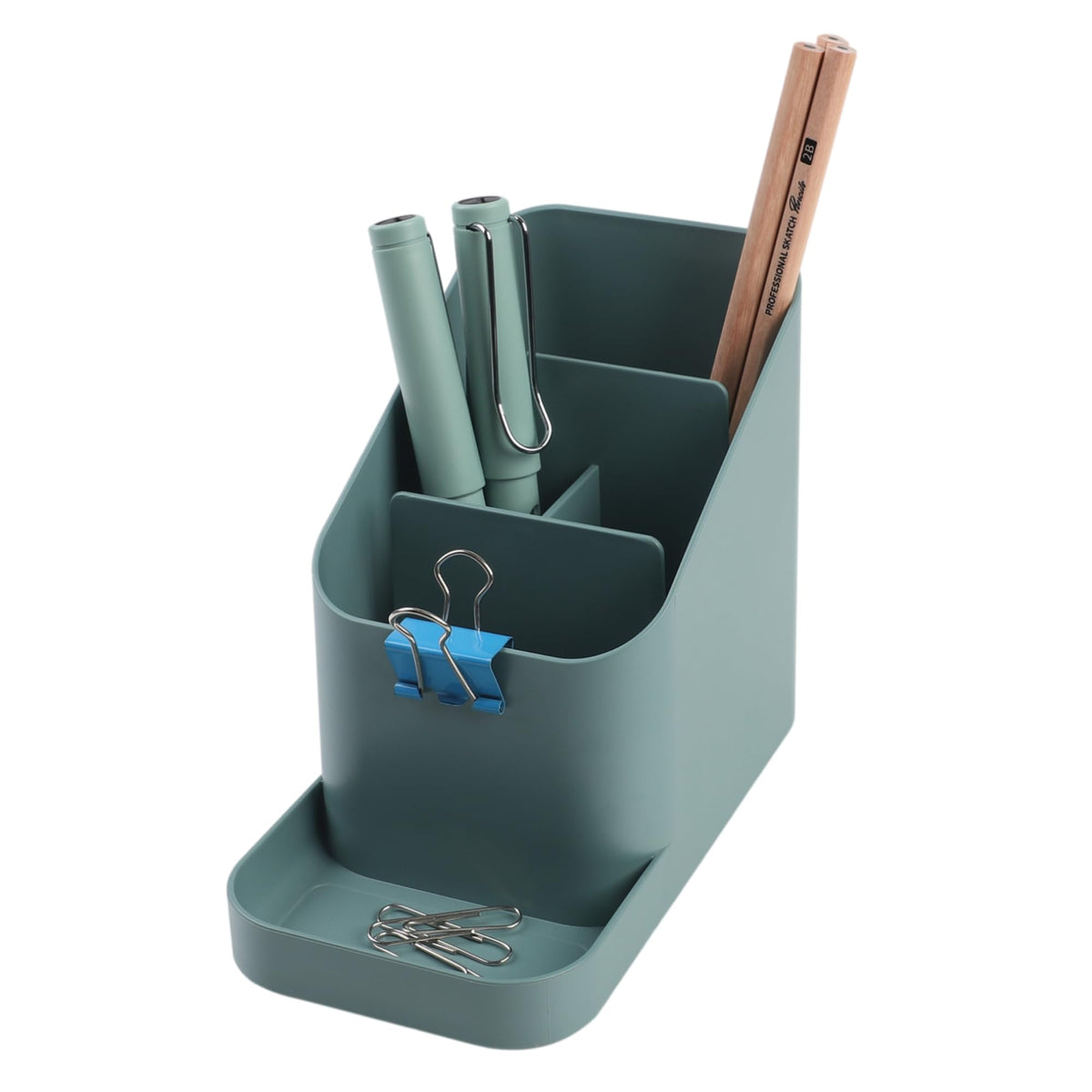 BLUE GINKGO Pen Holder, Desk Organizer, Green, Made in Korea