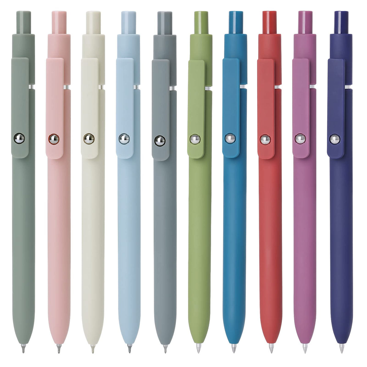 FIOVER Gel Pens 5pcs 0.5mm Quick Dry Black Ink Fine Point Pens