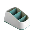 Desktop Organizer 4 Compartments, Plastic Desk Storage Box for Office Home (Orange)