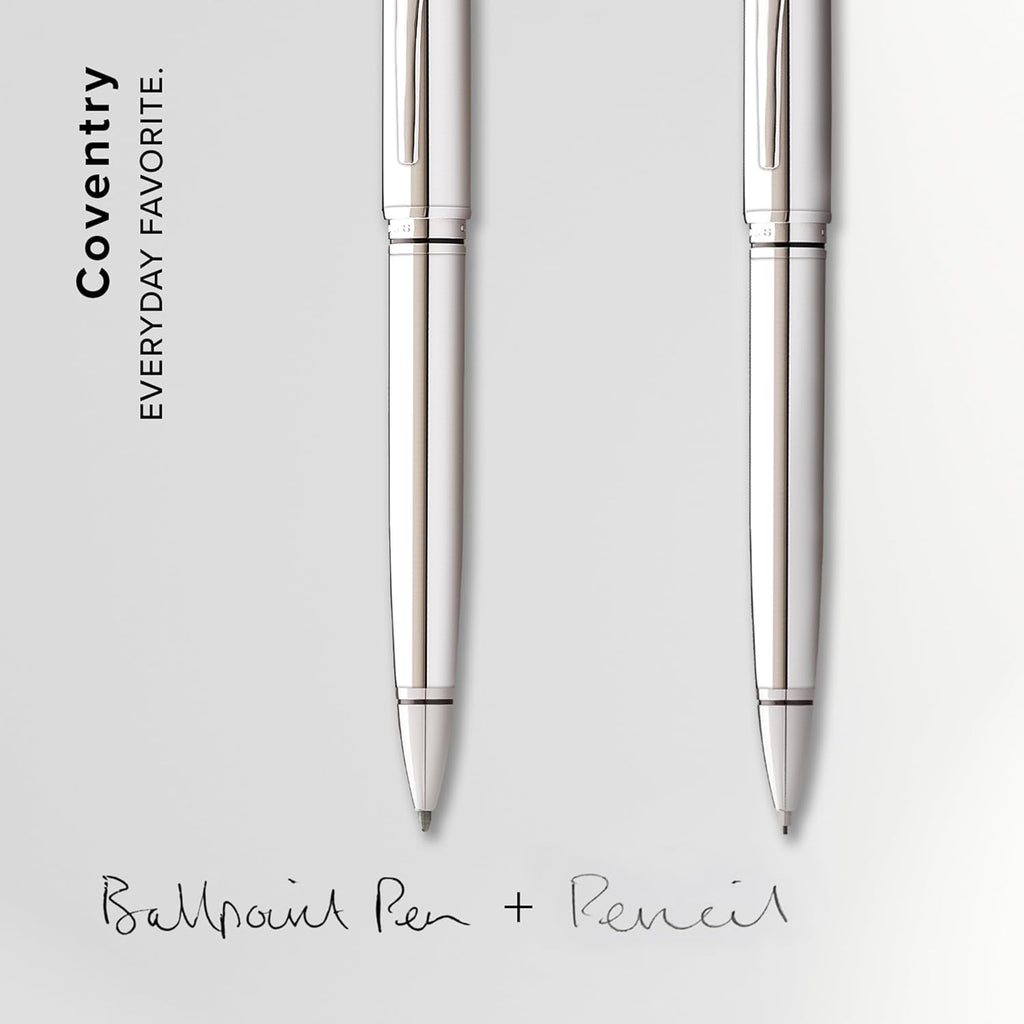Cross Coventry Polished Chrome Pen &Pencil Gift Set