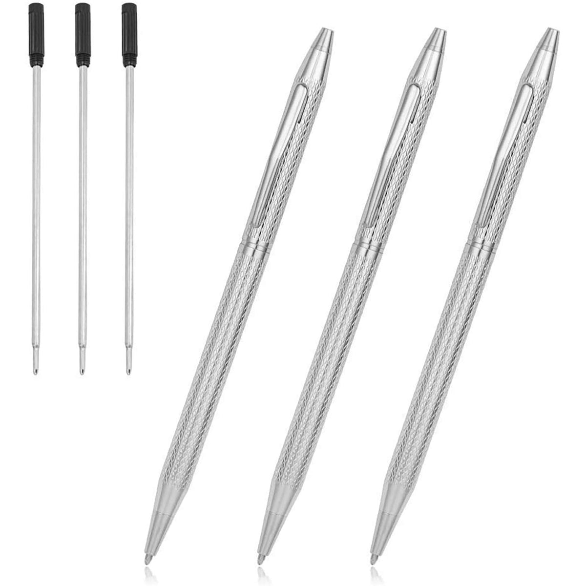 Cambond Slim Gold Ballpoint Pens - Black Ink 1.0 mm Metal Fancy Pens