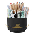 SKYDUE 360 Degree Rotating Pencil Pen Holder for Desk, Dual-Purpose Desk Organizer, Rotating Pencil Cup with 5 Slots, Office Supplies, Desk Decor for Office, School, Home