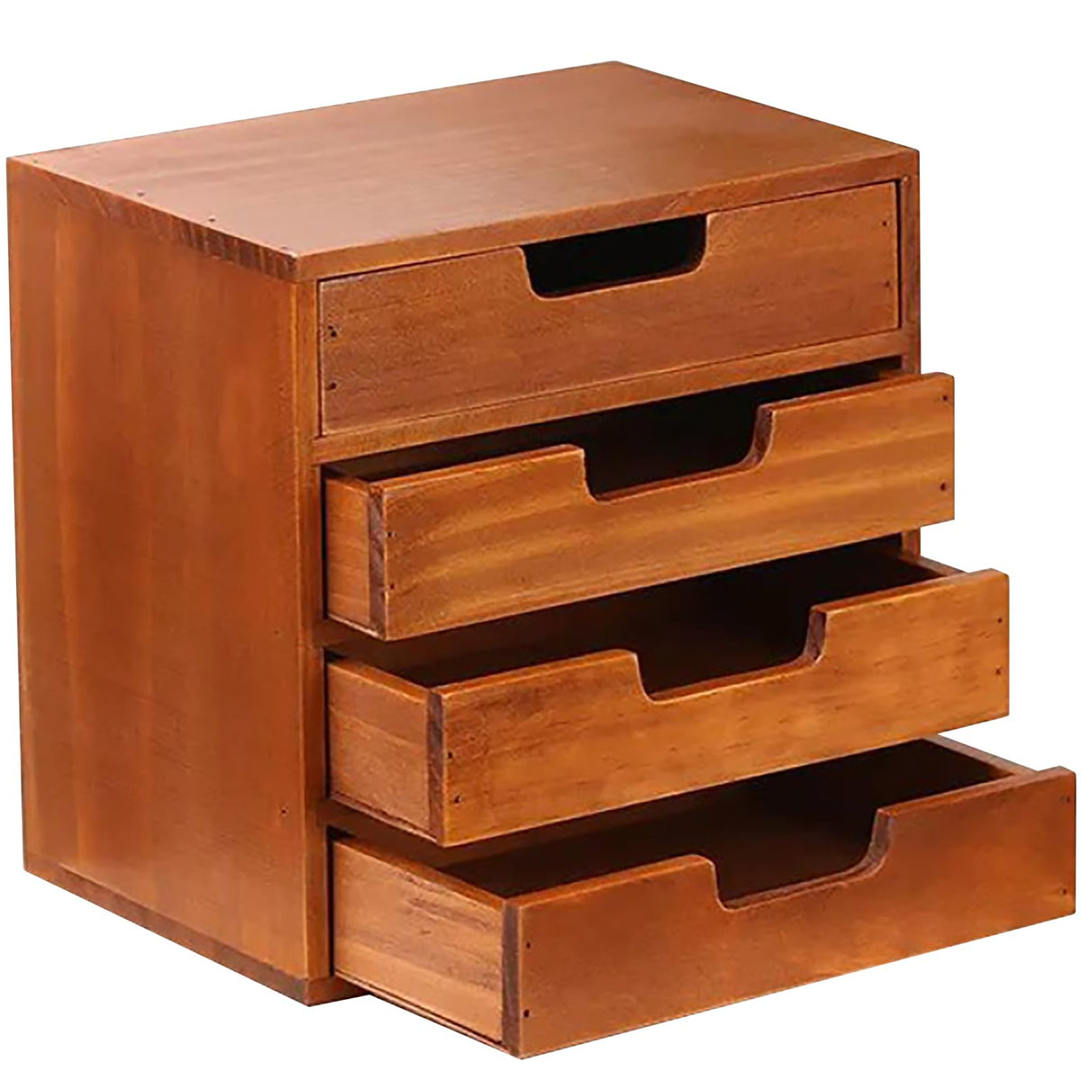 Single Drawer Desktop Storage Organizer in a Modern Wood Design (9.8”x6.9”x 2.8”) Wooden Stackable Drawer Unit - Single Monitor Riser (1-Pack)