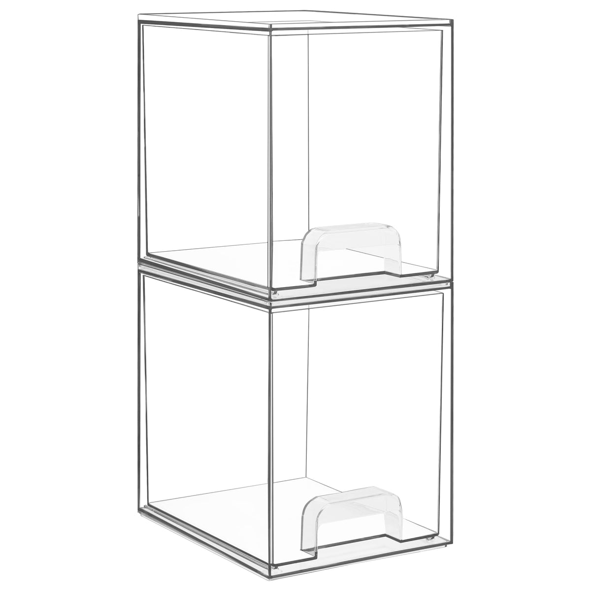 Vtopmart Black Small Stackable Storage Drawers for Cologne Organizer