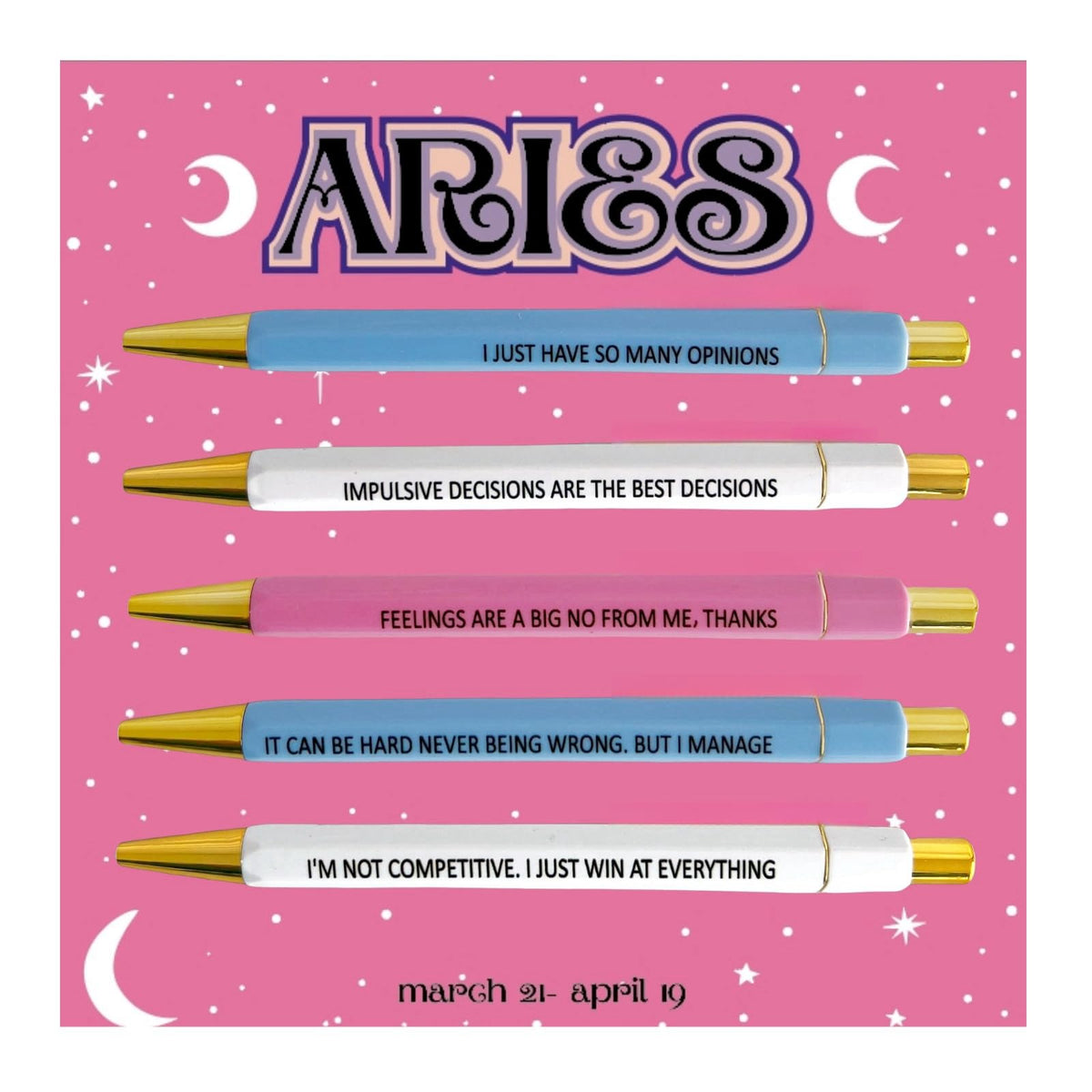 Jxueych 5pcs Cancer Pen Set - Funny Personalized Pens with Inspirational Quotes - Ideal Gift for Friends and Family - Black Ink, Medium Nib 1.0mm