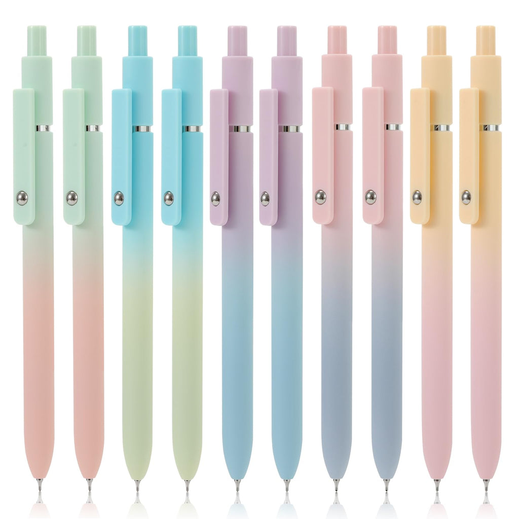 FIOVER Gel Pens 5pcs 0.5mm Quick Dry Black Ink Fine Point Pens