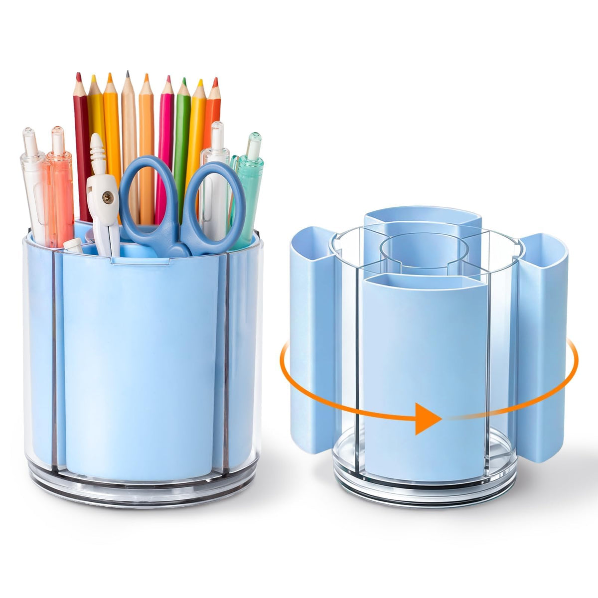 360° Rotating Pen Holder for Desk Adjustable Pencil Organizer, Green