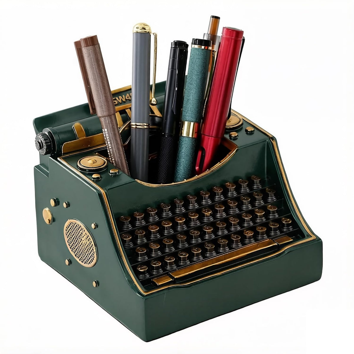Retro Typewriter Pen Holder Desk Organizers for Writer's Iron