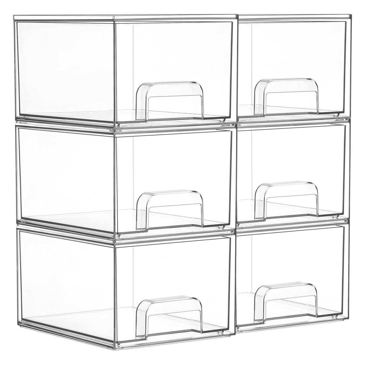 Vtopmart Black Small Stackable Storage Drawers for Cologne Organizer