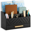 Desk Organizer with Drawer, Countertop Bill Mail Organizer and File Storage