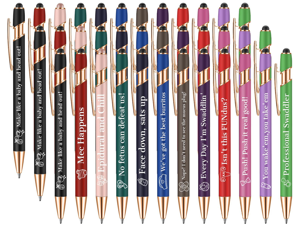 L&D Nurse Pens Set (24 Pcs)-Bulk Gifts for Midwife & Delivery Teams