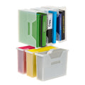 IRIS USA 6-Pack Medium Desktop File Box with Open Lid, Clear