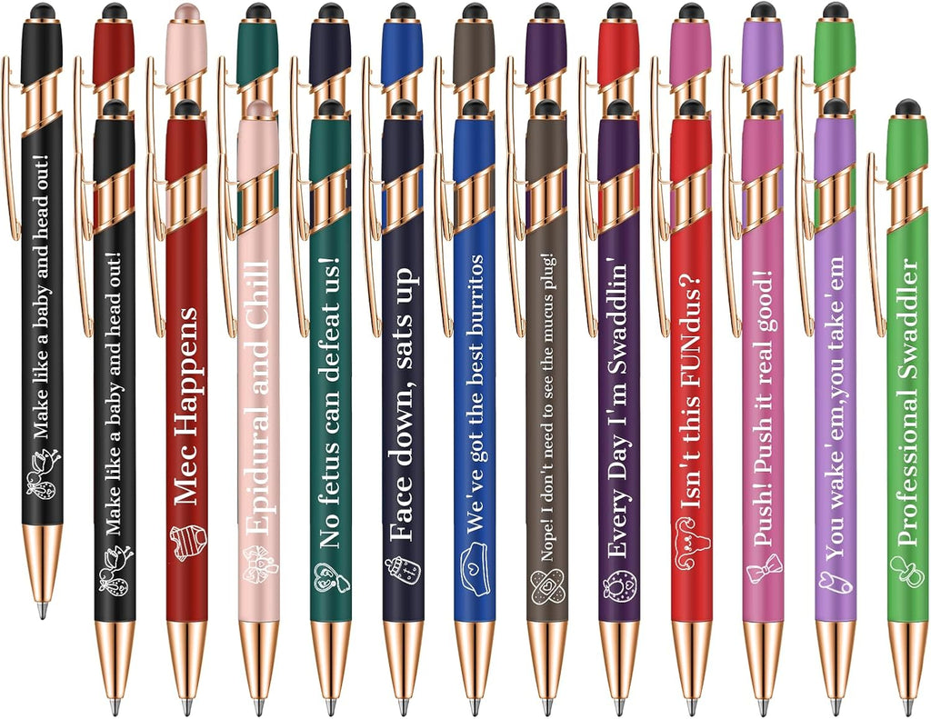 L&D Nurse Pens Set (24 Pcs)-Bulk Gifts for Midwife & Delivery Teams