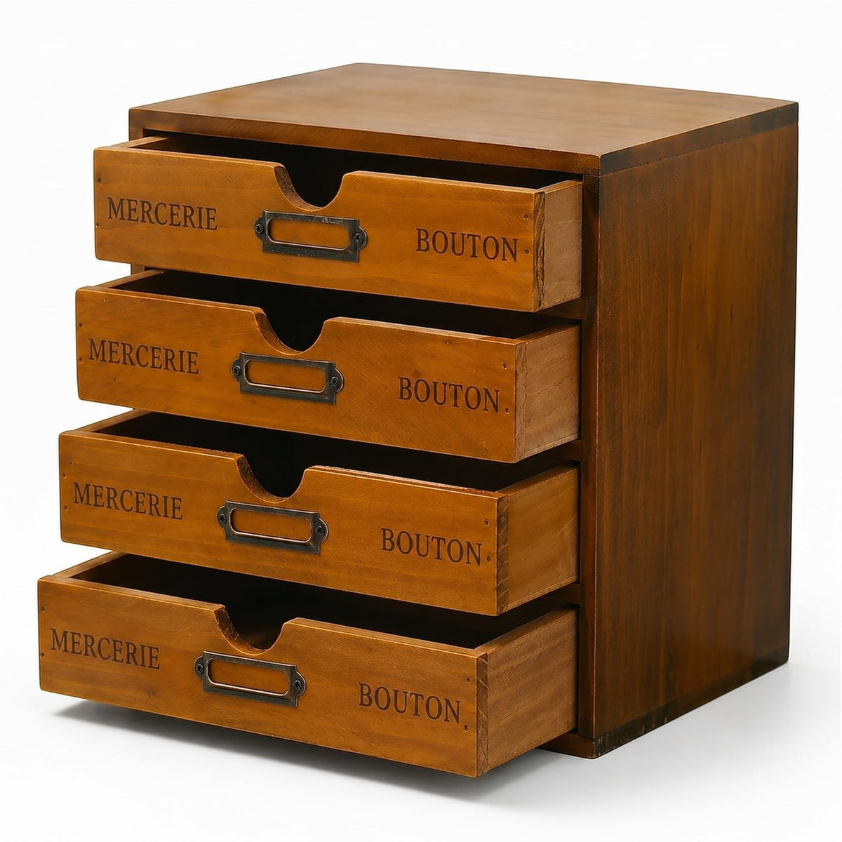 Vintage 5-Drawer Wooden Desk Organizer - Craft Storage - Rustic Shelf Drawer - Home Bedazzling, Rhinestone Organizers and Accessories - Embroidery Floss - Apothecary Cabinet, Art Storage I Stackable