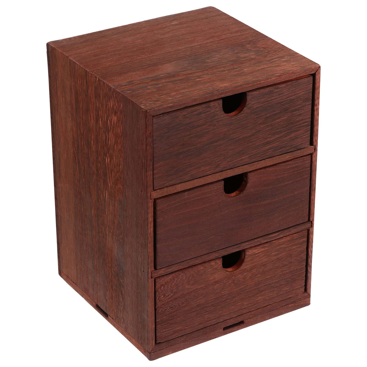 Cabilock Wooden Drawer Organizer, Two-Layer Desktop Storage Box