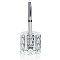2-Pack Crystal Single Pen Holder for Desk, 1.8" Fancy Fountain Pen Stand