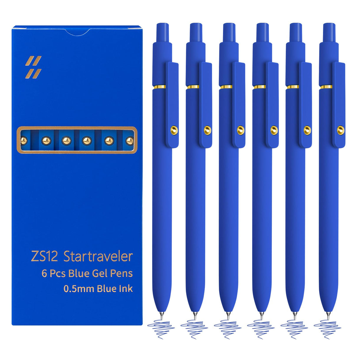 YOXMJDB 6 Pcs Color Pens for Journaling 0.5mm Fine Point Colored Gel Ink Pen, Smooth Writing Colorful Pens for Note Taking, Gift Set for Women & Men (6 Pcs Vintage Gold)