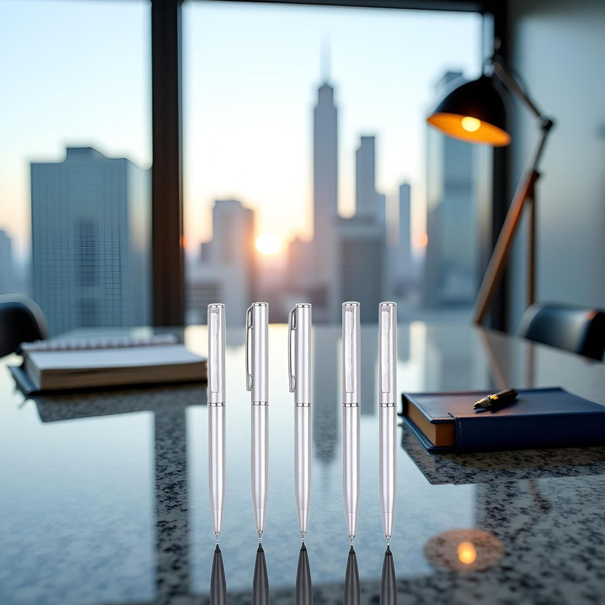 5 Pcs Silver Small Pens Mini, Retractable Ballpoint, Writing Pen Short Pens Stainless Steel Point Pen with Copper Fittings Ballpoint Pen Small Personalized for Pockets Business
