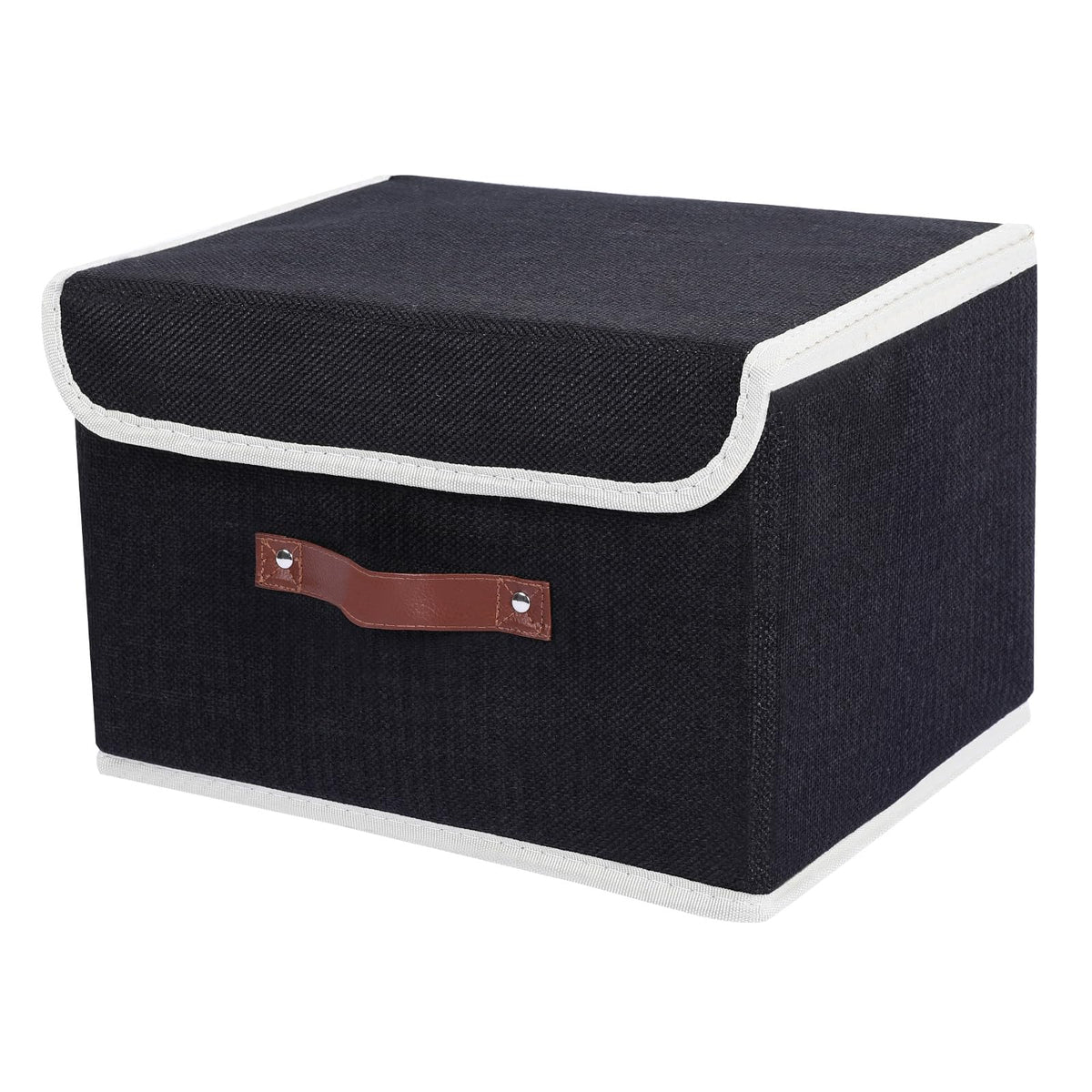 ANMINY Fabric Storage Box Bins with Lids, Green, 10"x8"x7"