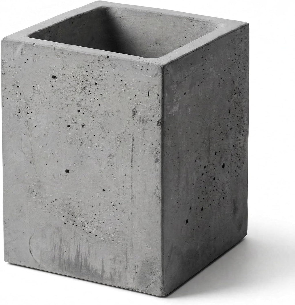 Pen Holder Pencil Holder For Desk,Pen Cup Holder For Desk,Concrete Desktop Pencil Cup (Grey Color)