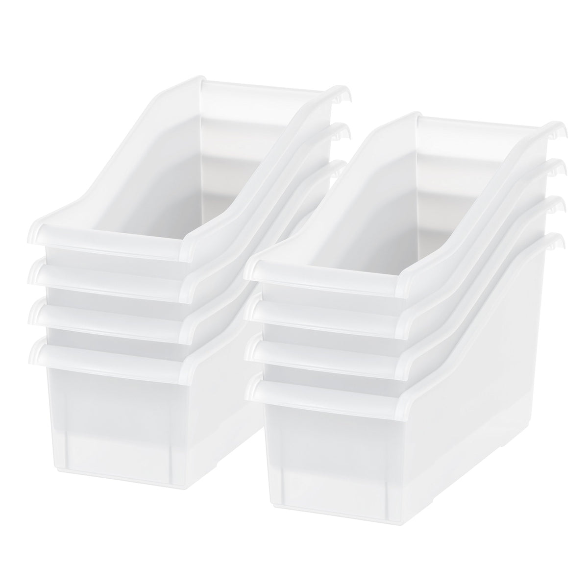 IRIS USA 6-Pack Medium Desktop File Box with Open Lid, Clear