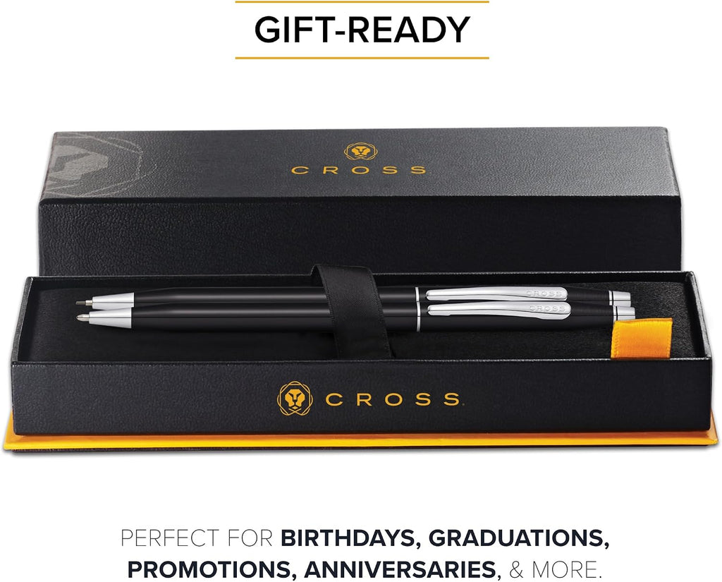 Cross Classic Century Black Lacquer Refillable Pen & Pencil Gift Set