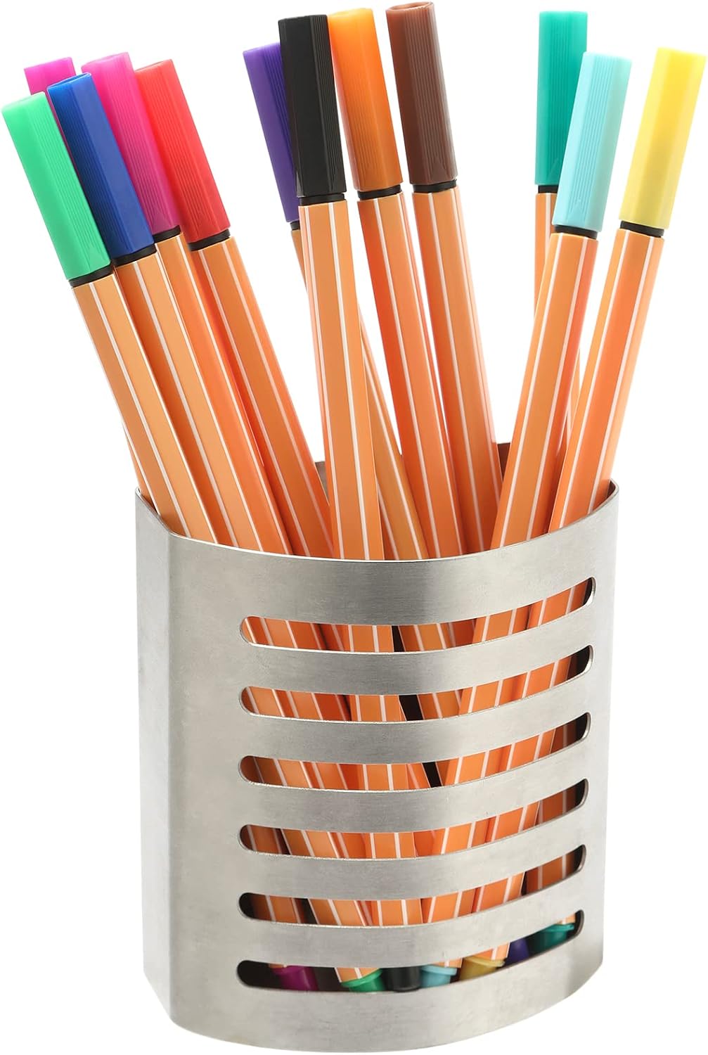 Magnetic Modern Pen and Pencil Holder, 3.25" x 1.75" x 3.50"