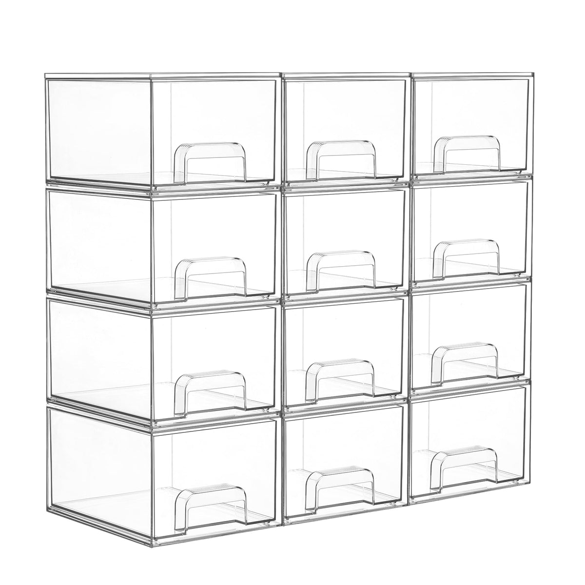 Vtopmart Black Small Stackable Storage Drawers for Cologne Organizer